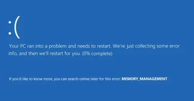How to Fix the Windows Stop Code Memory Management BSOD